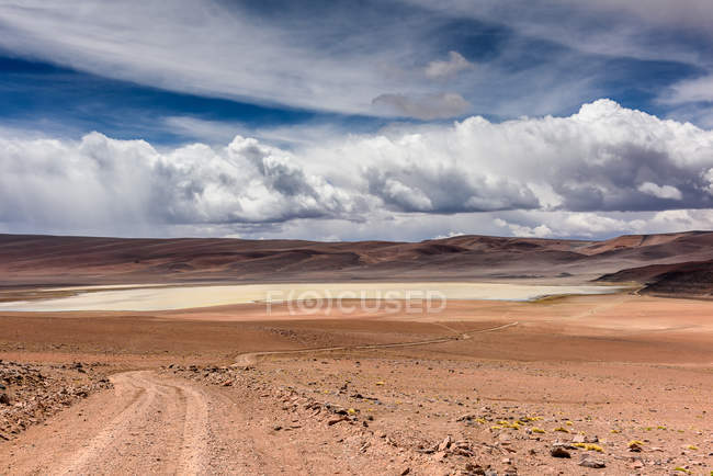 Straße in Richtung Lagune von Lejia, San Pedro de Atacama, Antofagasta, Chile — Stockfoto