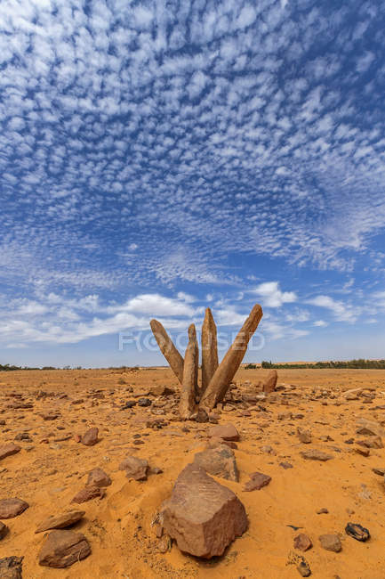 Vue panoramique sur la formation rocheuse dans le désert, Arabie Saoudite — Photo de stock