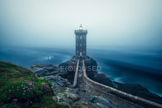 Scenic view of Kermorvan lighthouse, Le Conquet, Brittany, France — Stock Photo