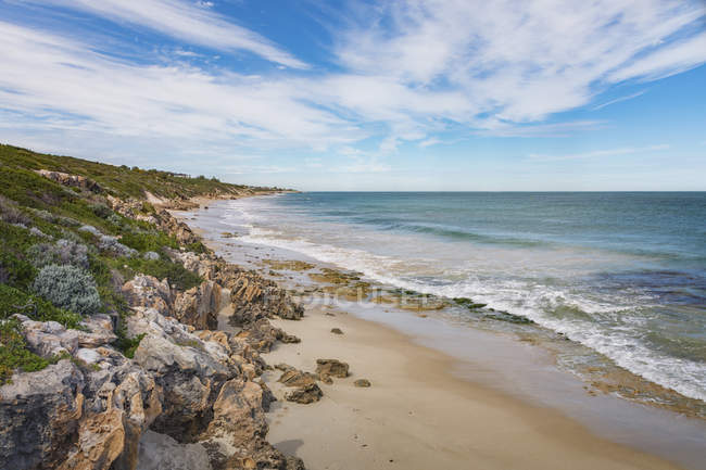 Vista panoramica sulla spiaggia di Jindalee, Perth, Australia Occidentale, Australia — Foto stock
