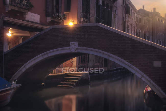 Vista panorâmica dos caminhos venezianos 114, Veneza, Veneto, Itália — Fotografia de Stock