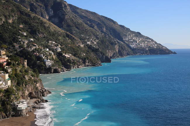Amalfi Coastline e Golfo di Salerno, Campania, Italia — Foto stock