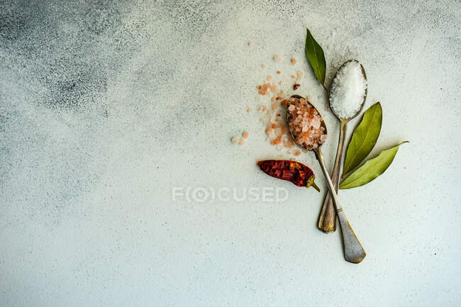 Dried fruits and herbs on a white background. top view. flat lay. — Stock Photo