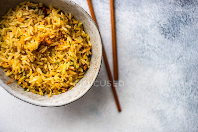 Close up view of delicious asian food — Stock Photo