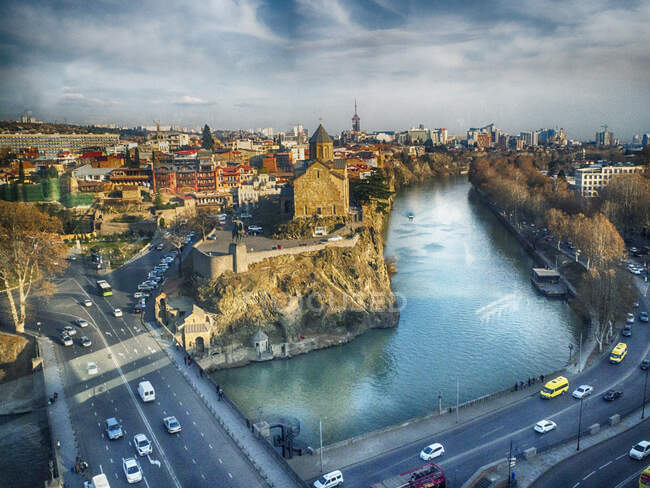 Vista aérea de la ciudad de georgia - foto de stock