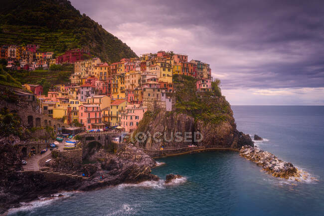 Manarola town, La Spezia, Liguria, Itália — Fotografia de Stock