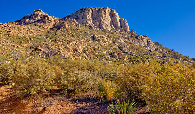 Vue du sommet depuis la zone de loisirs du bassin de granit, forêt nationale de Prescott, Arizona, États-Unis — Photo de stock