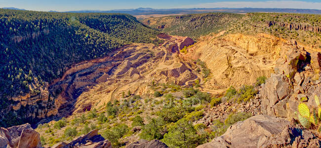 Aerial view of a quarry, MC Canyon, Prescott National Forest, Arizona, USA — Stock Photo