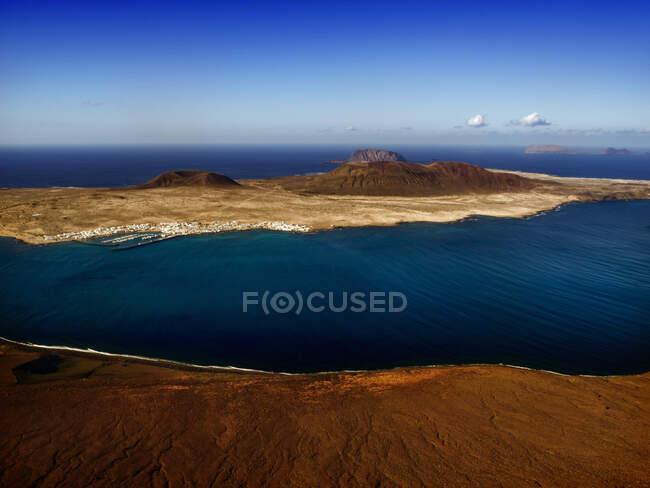 Aerial landscape, Graciosa, Canary Islands, Spain — Stock Photo