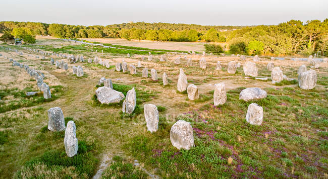 Carnac stones, Brittany, France — Stock Photo