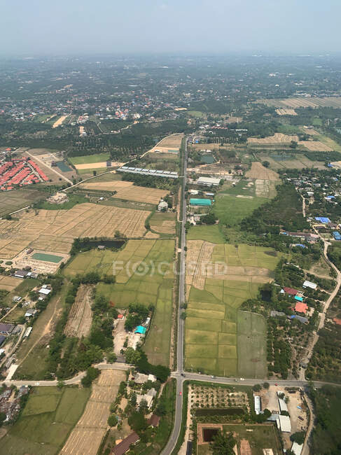 Vue Aérienne Du Paysage Volant Dans Chiang Mai, Thaïlande — Photo de stock