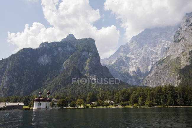 Konigssee lake and mountains in summer, Bavaria, Germany — Stock Photo