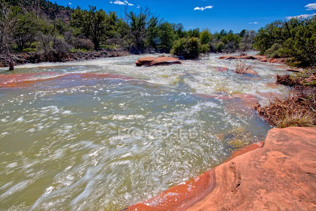 Red Rapids, Dry Beaver Creek, Woods Canyon, Sedona, Arizona, États-Unis — Photo de stock