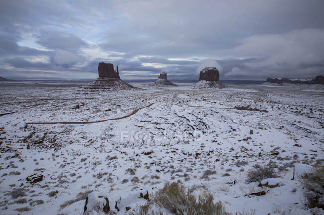 Winter in Monument Valley, Arizona Utah border, USA — Stock Photo