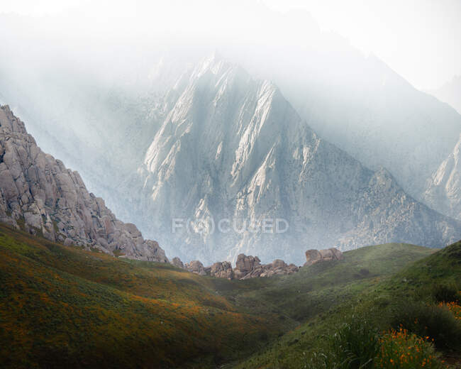 Conceptual mountain landscape composite, California, USA — Stock Photo