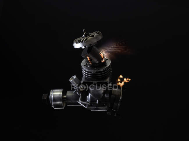 External combustion engine igniting — Stock Photo