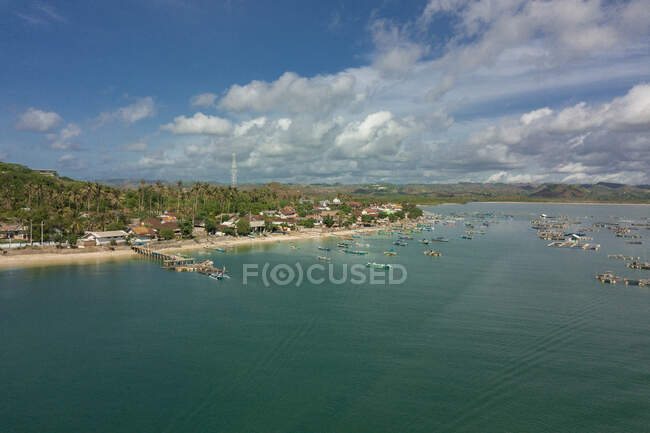 Veduta aerea di Gerupuk, Lombok, Indonesia — Foto stock