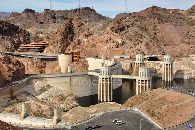 Hover Dam Complex sul fiume Colorado, Nevada, Stati Uniti d'America — Foto stock