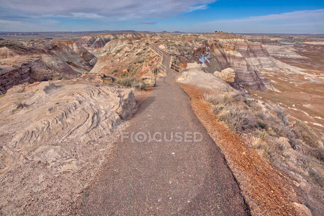 Blue Mesa Trail, versteinerter Wald Nationalpark, arizona, USA — Stockfoto