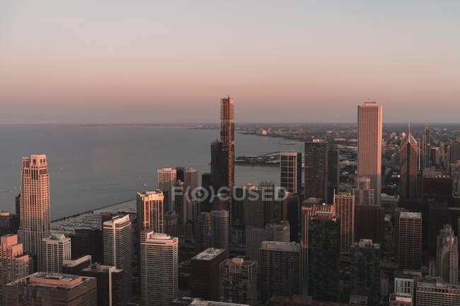 Skyline da cidade, Chicago, Illinois, EUA — Fotografia de Stock