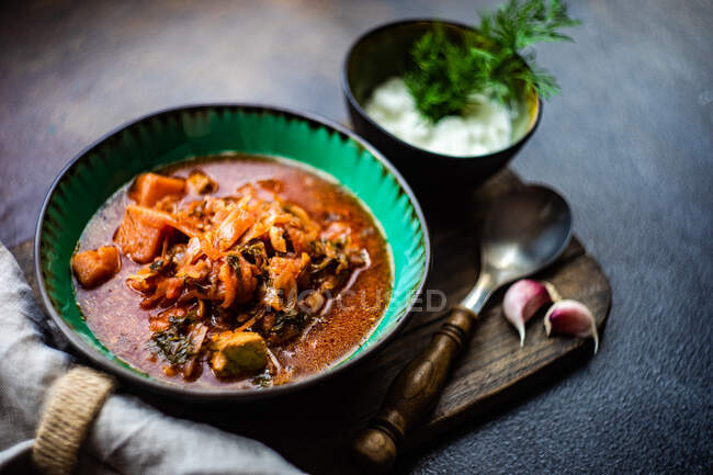 Beef stew with meat and vegetables — Stock Photo