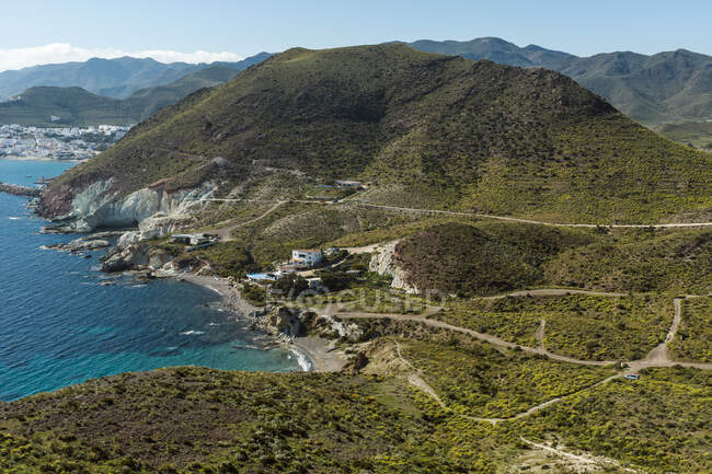 Baie de Higuera près de San Jose, Cabo de Gata, Almeria, Andalousie, Espagne — Photo de stock