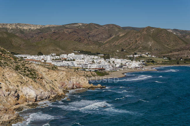 Stadt Las Negras, Cabo de Gata, Almeria, Andalusien, Spanien — Stockfoto