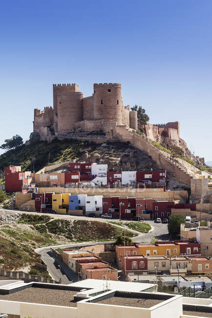 La Alcasaba de Almeria and San Cristobal Hill, Almeria, Andalusia, Spain — Stock Photo