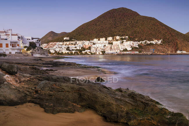 Paesaggio urbano costiero, San Jose, Costa Almeria, Andalusia, Spagna — Foto stock
