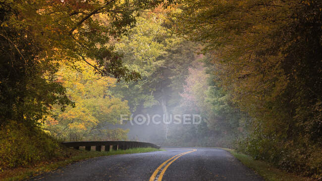 Blue Ridge Parkway, Linville Falls, Carolina del Nord, Stati Uniti — Foto stock