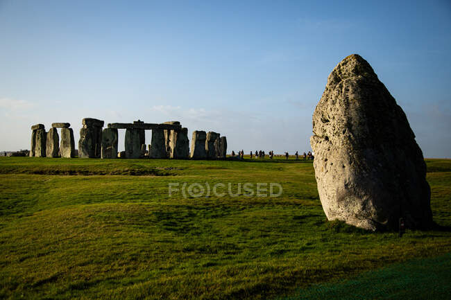 Stonehenge, Salisbury Plain, Wiltshire, Inglaterra, Reino Unido - foto de stock