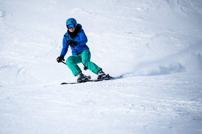 Woman ski, Zauchensee ski resort, Salzburgo, Áustria — Fotografia de Stock
