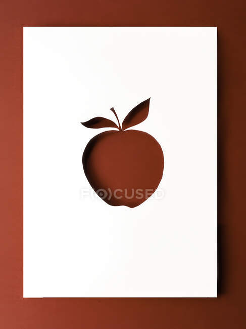 Conceptual apple on white background — Stock Photo