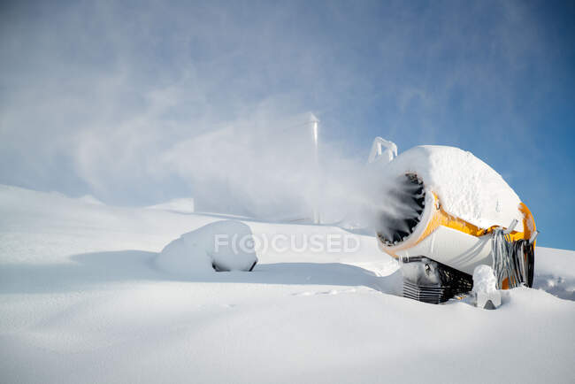 Máquina de neve nas montanhas, Gastein, Salzburgo, Áustria — Fotografia de Stock