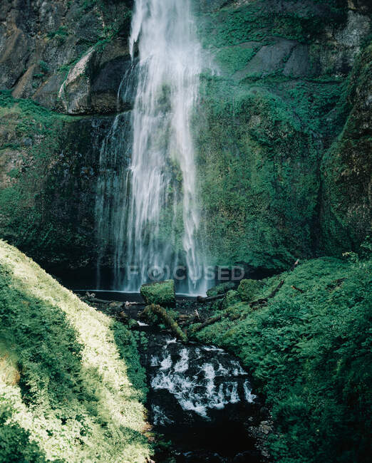 Primo piano di Multnomah Falls, Oregon, Stati Uniti — Foto stock