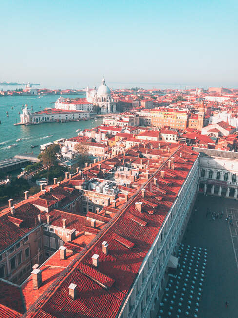 Aerial cityscape, Venice, Veneto, Italy — Stock Photo