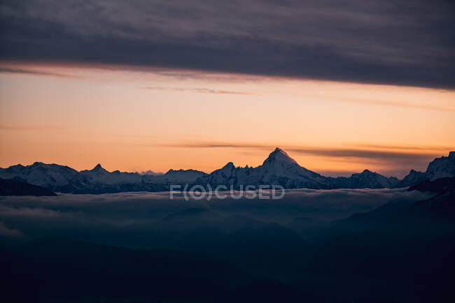 Mount Watzmann, Germania visto da di Salisburgo, Austria — Foto stock
