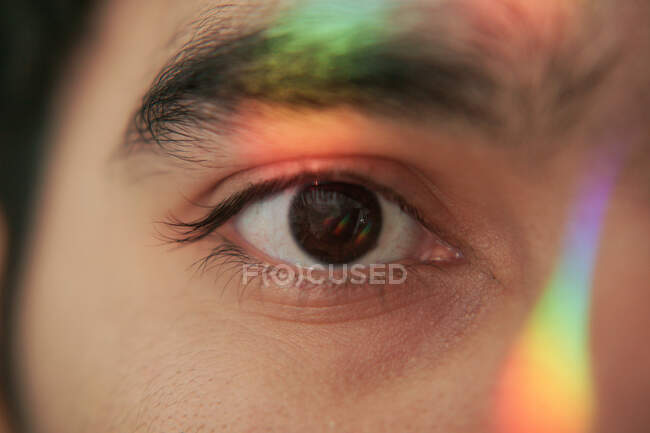 Close-up of sunlight on a man's face — Stock Photo