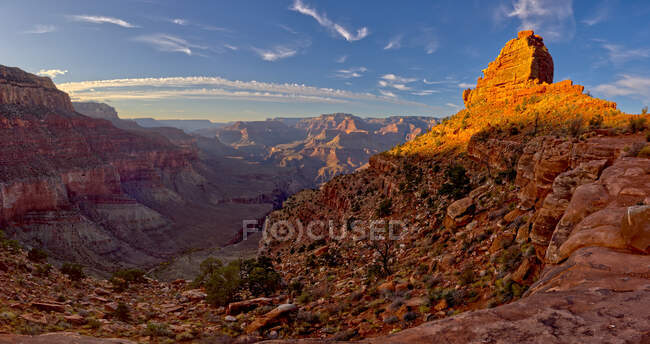 O 'Neill Butte visto a partir de South Kaibab Trail Grand Canyon — Fotografia de Stock