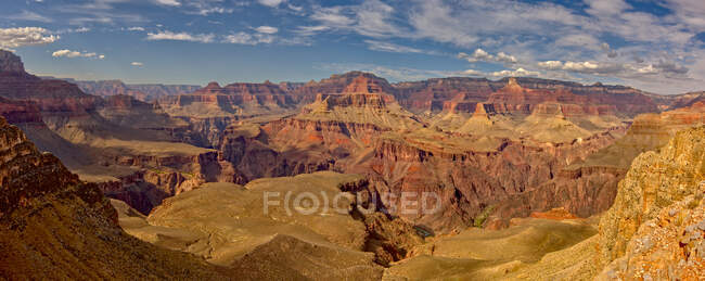 Большой каньон вид с западной точки скелета, южная тропа кайбаба, большой каньон, ариэль, сша — стоковое фото