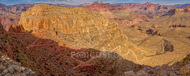 Veduta aerea del South Kaibab Trail, Grand Canyon, Arizona, USA — Foto stock