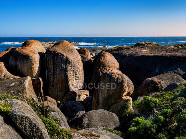 Пляж Elephant rocks недалеко от Дании, Западной Австралии, Австралии — стоковое фото