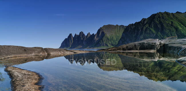 Montagna di Okshornan, Senja, Troms, Norvegia — Foto stock