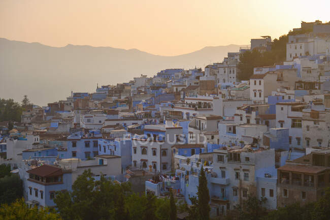 Vista de la ciudad de la capital de morocco - foto de stock