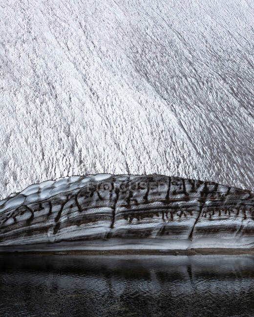 Close-up de uma geleira e um lago glacial, Wyoming, Estados Unidos da América — Fotografia de Stock