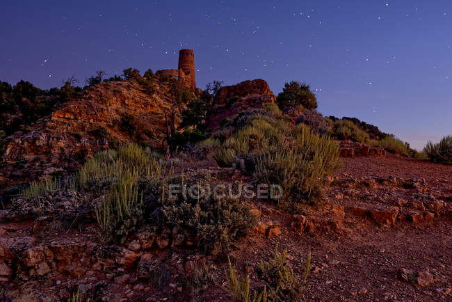 Desert View Watch Tower, South Rim, Grand Canyon, Arizona, США — стоковое фото