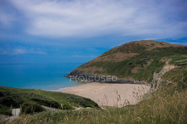 Mwnt beach, Cardigan Bay, Ceredigion, Wales, Reino Unido — Fotografia de Stock