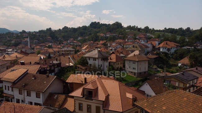 Paesaggio urbano, Tasanj, Zenica-Doboj, Bosnia-Erzegovina — Foto stock