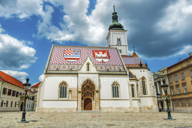 Église Saint-Marc, Zagreb, Croatie — Photo de stock