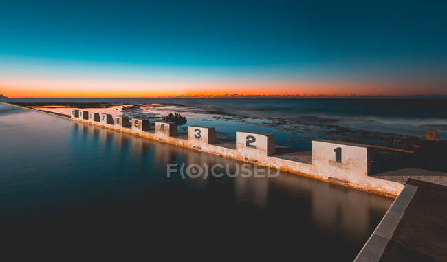 Starting blocks at Merewether Ocean Bath, Merewether, New South Wales, Australia — Stock Photo